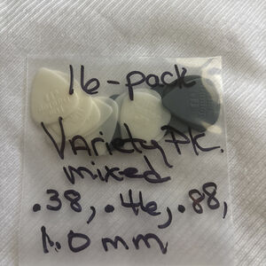 Guitar Pics Variety 16- Pack .88 ,.38,.46,& 1.0 mm
